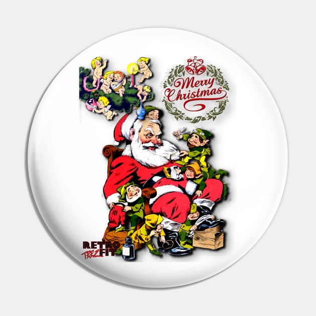 Santa and His Elves Pin by Joaddo