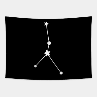 Cancer Zodiac Constellation in White Tapestry