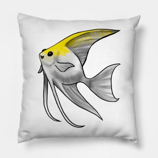 Fish - Angelfish - Gold Pearl Scale Pillow