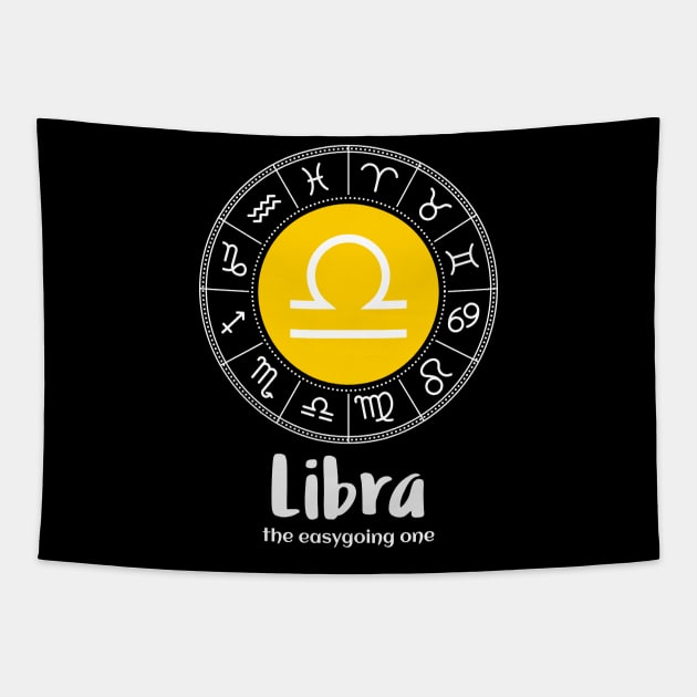 Libra The Easygoing Zodiac Sign Tapestry by Science Puns