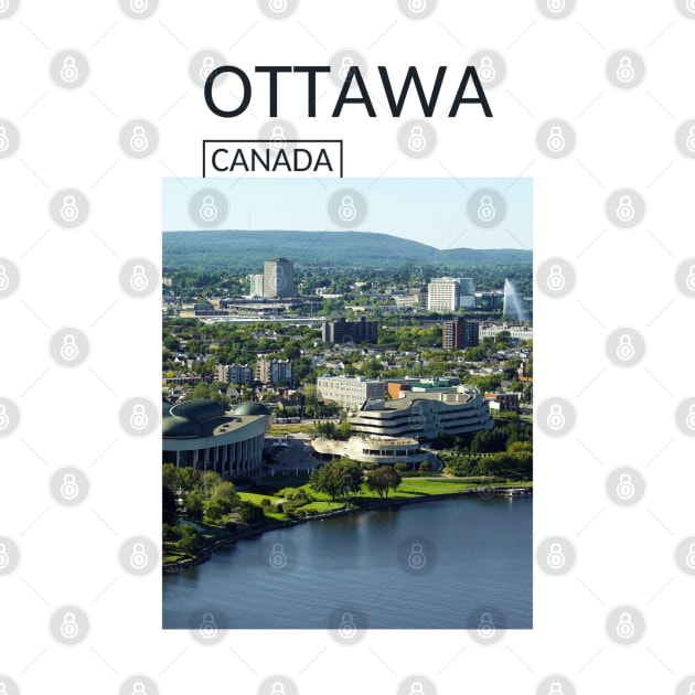 Ottawa Ontario Canada Skyline Urban Cityscape Gift for Canadian Canada Day Present Souvenir T-shirt Hoodie Apparel Mug Notebook Tote Pillow Sticker Magnet by Mr. Travel Joy