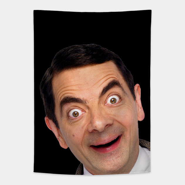 Mr Bean. Funny Mr. Bean with big eyes, grimace and smile. Mr Bean