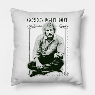 Gordon Lightfoot == Retro Style Fan Design Pillow