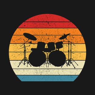 Drum Vintage Retro Music Instrument 70's and 80's T-Shirt