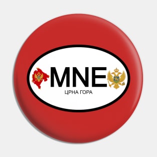 Montenegro car country code Pin