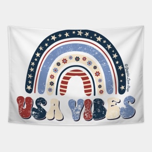 USA Vibes Boho Rainbow © GraphicLoveShop Tapestry