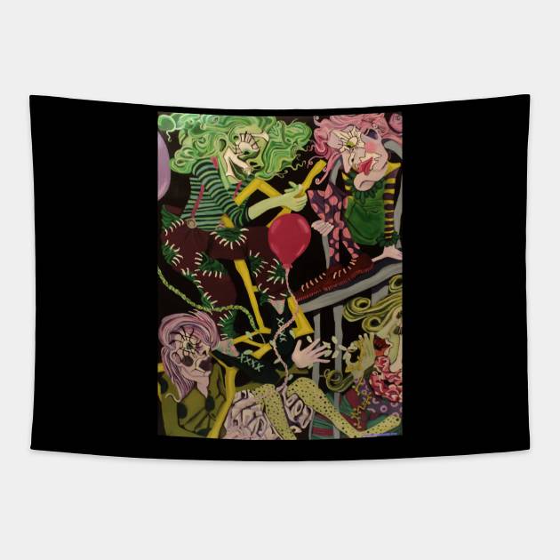 Clown Leisure Tapestry by wildjellybeans
