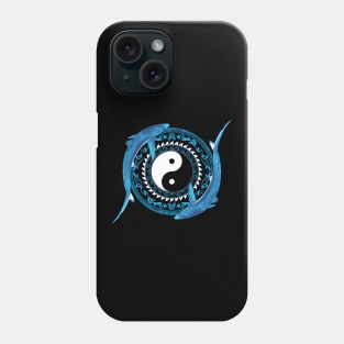 Yin and Yang Blue Sharks Phone Case