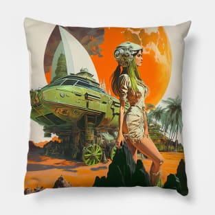 We Are Floating In Space - 77 - Sci-Fi Inspired Retro Artwork Pillow