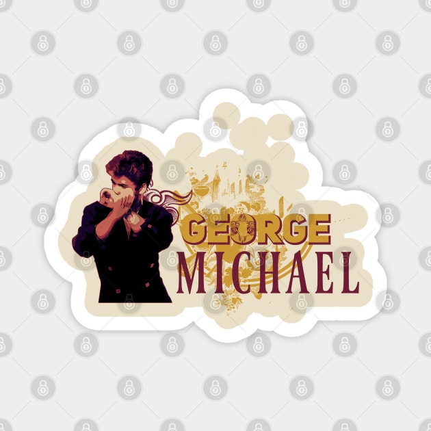 George Michael | Vintage poster Magnet by Degiab