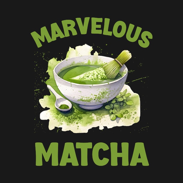 Matcha Magic in a Bowl: T-Shirt Design for Matcha Lovers by Sesame