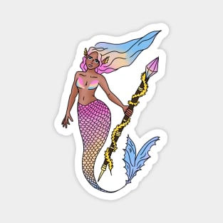 Pan Pride Sunset Mermaid Magnet