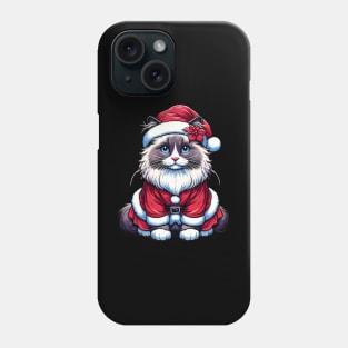 Ragdoll Cat Santa Claus Christmas Phone Case