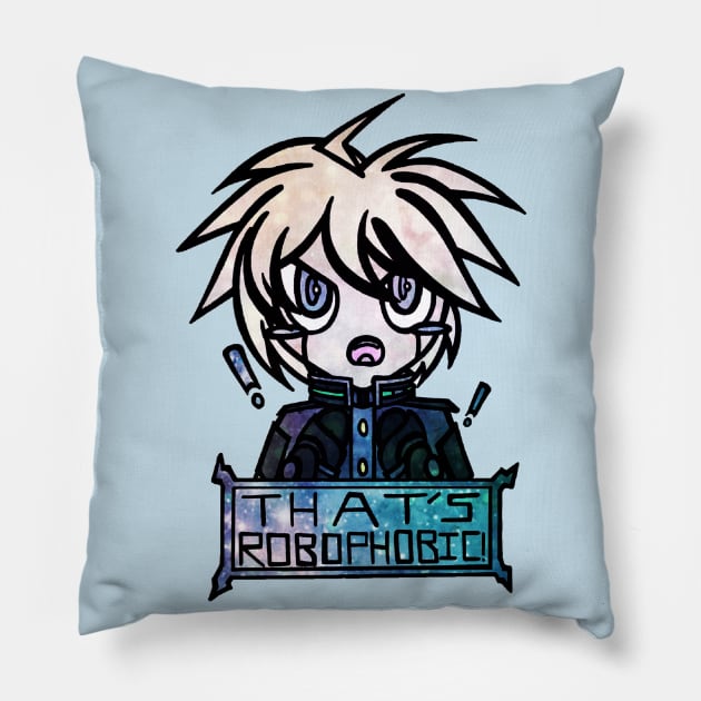 That's Robophobic! Pillow by ScribbleSketchScoo