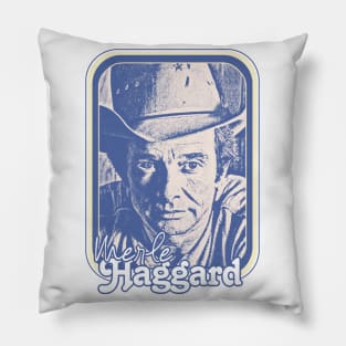 Merle Haggard / Retro Style Country Music Fan Gift Pillow