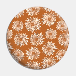 Gerbera Gold Brown Pin