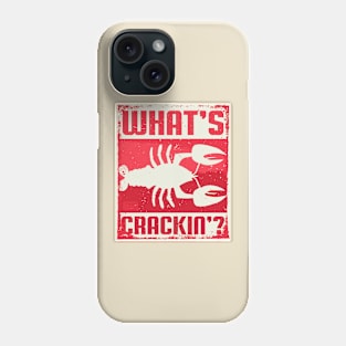 Vintage Funny What's Crackin'? Lobster Dad Jokes Summer Pun Phone Case