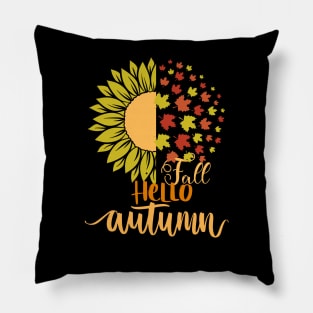 Hello autumn fall colors Pillow