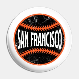 San Francisco Retro Baseball - White Pin