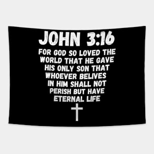 John 3:16 Bible Verse Good Faith Leader Christian Tapestry