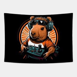 Dj Capybara Tapestry