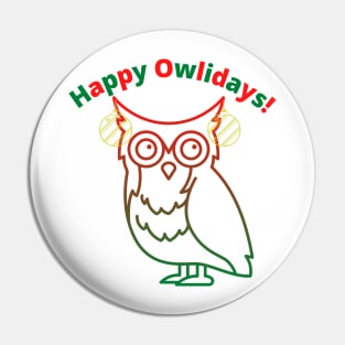 Happy Holidays owl shirt | Funny Christmas shirt Pin