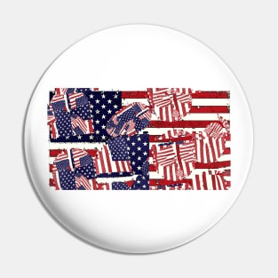 Stars and Stripes pattern Pin