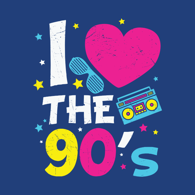 I Love the 90s // I Heart the 90s by SLAG_Creative