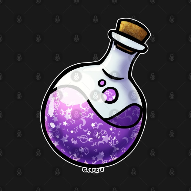 Magenta Whimsical Wizard Potion by Jan Grackle