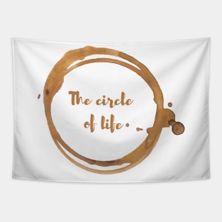 Coffee stain - the circle of life Tapestry