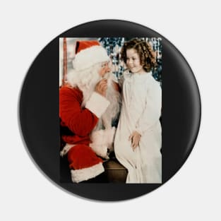 Shirley Temple and Santa Pin