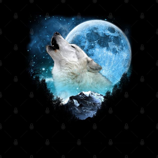 White Wolf Call Of The Wild Full Moon Escape by Ratherkool