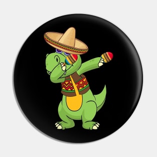 Dabbing T-rex Cinco De Mayo Pin