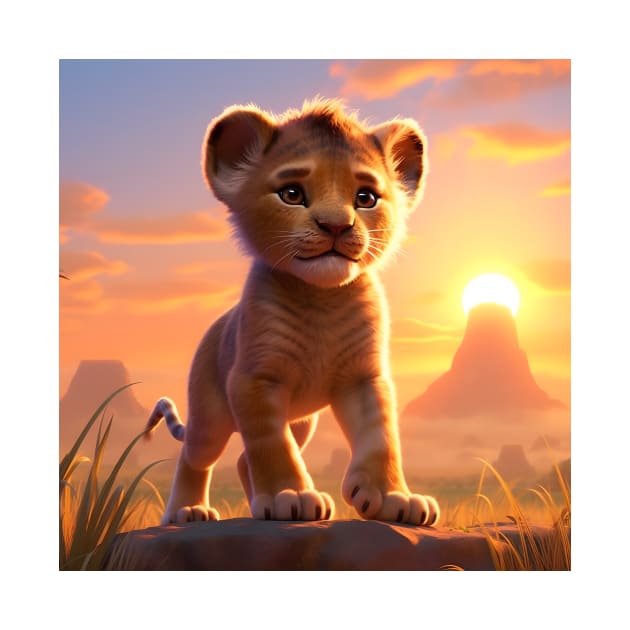 Lion cub by Xplore Digital