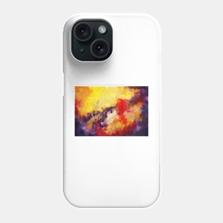 Abstract impressionist red yellow purple Phone Case