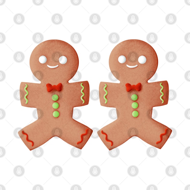 Gingerbread lgbt male couple by Sgrel-art