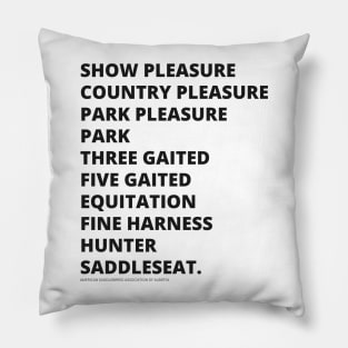 Saddlebred shows Pillow