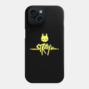 Stray Cat pixel art neon Phone Case