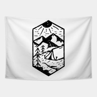 Retro Campground Tapestry