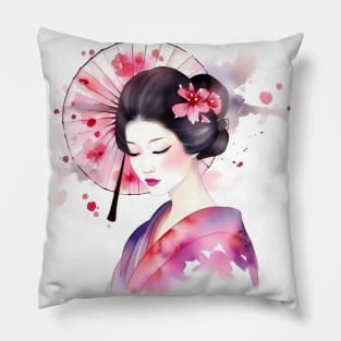 Geisha Japanese Traditional Clothing Pillow