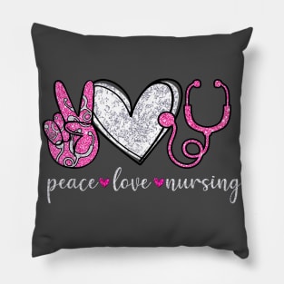 Peace Love Nursing Gifts Nurses Pillow