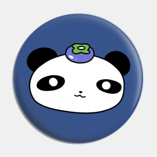 Blueberry Panda Face Pin