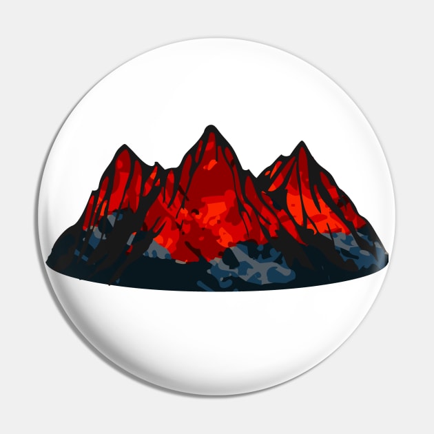 Mountains | MTG Mono-Red Aggro Player Pin by ChristophZombie