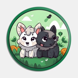 Unlikely Friends: A Sheep and Wolf Tale Pin