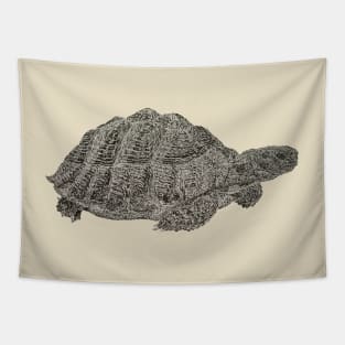 Dotwork Turtle Art Print Tapestry