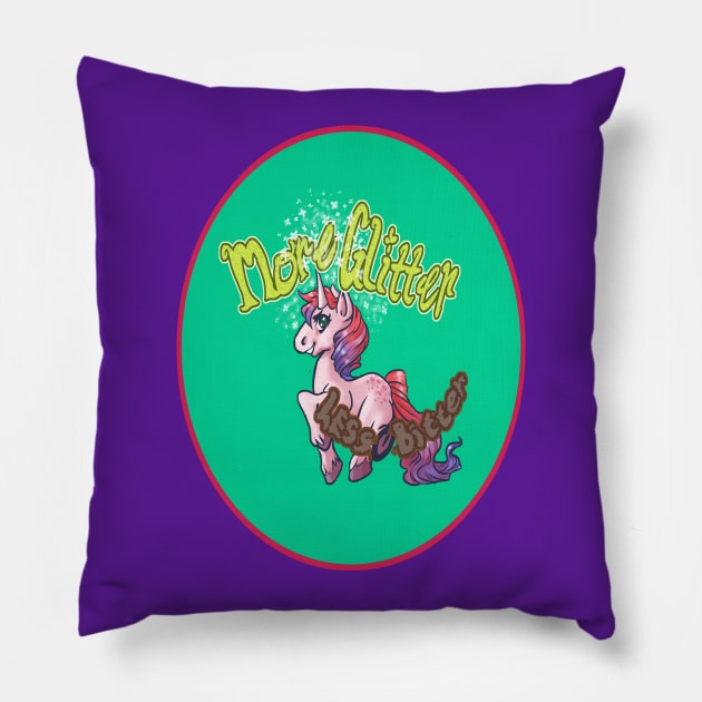 More Glitter Pillow by CasperianArt