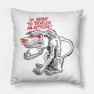 Wolf With An Attitude Problem Pillow