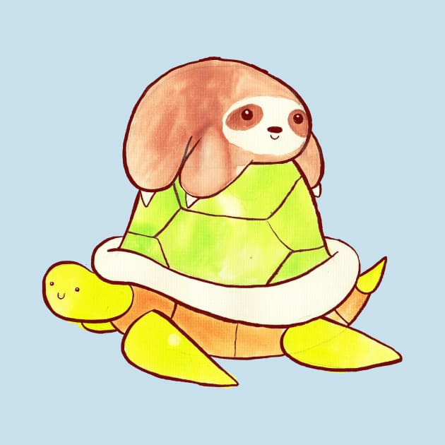 Little Sloth and Big Turtle by saradaboru