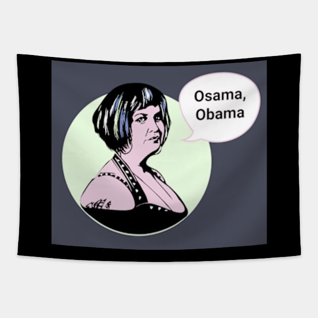 Gavin and Stacey Pop Art 'Osama, Obama' Tapestry by Gallery XXII