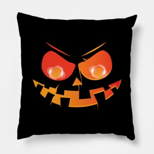 Pumpkin Evil Smiley Face Pillow